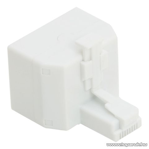 8P8C Y elosztó, 1 dugó – 2 aljzat, fehér, 10 db / csomag (05387)