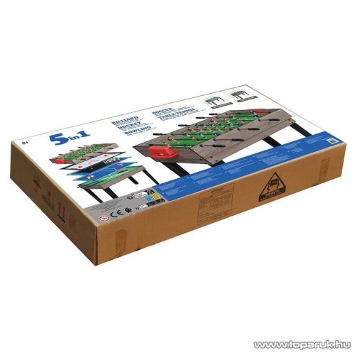 5 az 1-ben multifunkciós játék asztal (csocsó, léghoki, biliárd, bowling, ping-pong és asztali tenisz játékasztal)