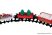 Holiday / Christmas Express Karácsonyi elemes, elektromos, önjáró vonat szett, vasúti pálya