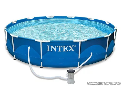 Intex Fémvázas kerti medence vízforgatóval, 366 x 76 cm
