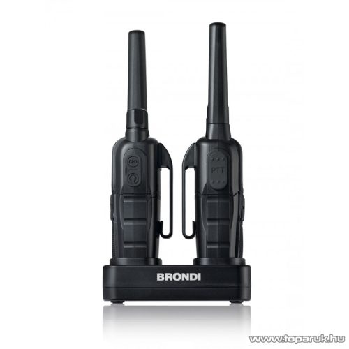 Brondi FX-490 TWIN Walkie-Talkie adó-vevő készülék, fekete színű, 12 km walky talky