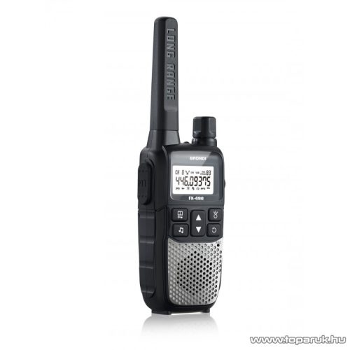 Brondi FX-490 TWIN Walkie-Talkie adó-vevő készülék, fekete színű, 12 km walky talky
