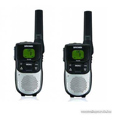 Brondi FX-318 adó-vevő készülék, fekete, 10 km walky talky - megszűnt termék: 2016. február