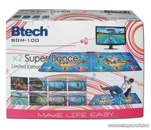 Btech BDM-100 dupla táncszőnyeg, 170 x 95 cm