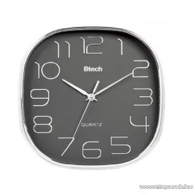   Btech BH-150 Falióra, 28 cm, fém keretes, szürke számlapos