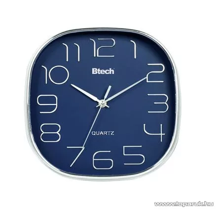 Btech BH-160 Falióra, 28 cm, fém keretes, sötétkék számlapos
