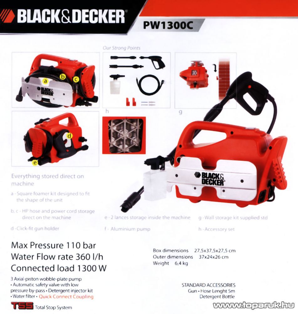 Black Decker PW1300C Magasnyom s mos 1300 W k szlethi ny