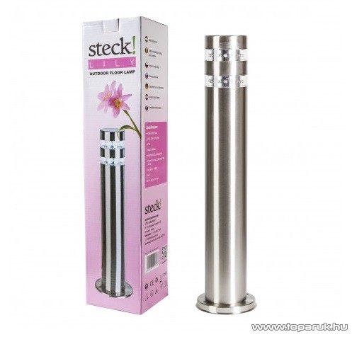 Steck SLP 401-500 LILY INOX Kültéri álló lámpa, 24 LED (33000023)
