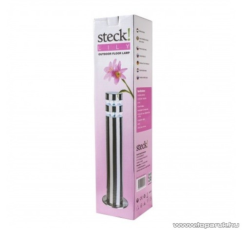 Steck SLP 401-500 LILY INOX Kültéri álló lámpa, 24 LED (33000023)