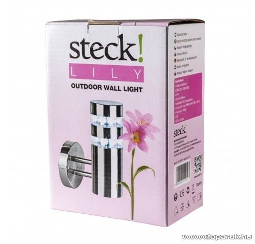 Steck SLP 401A LILY INOX Kültéri fali lámpa, 24 LED (33000022)