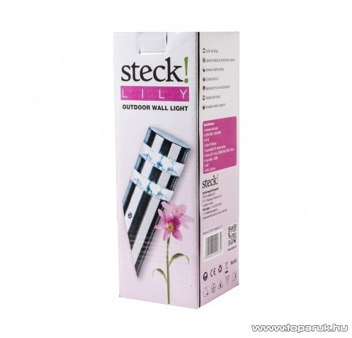Steck SLP 401 LILY INOX Kültéri fali lámpa, 24 LED (33000021)