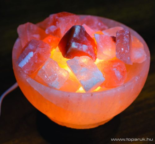 Steck SSL 04 TŰZKEHELY sókristálylámpa (sólámpa), 2-4 kg tömegű sókristály, 15 W-os izzóval