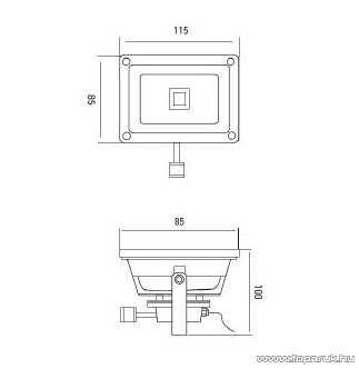 NOCTI Spectrum SLI029001WW Slim kivitelű kültéri COB LED-es fényvető, 10W, meleg fehér fénnyel (32051029)