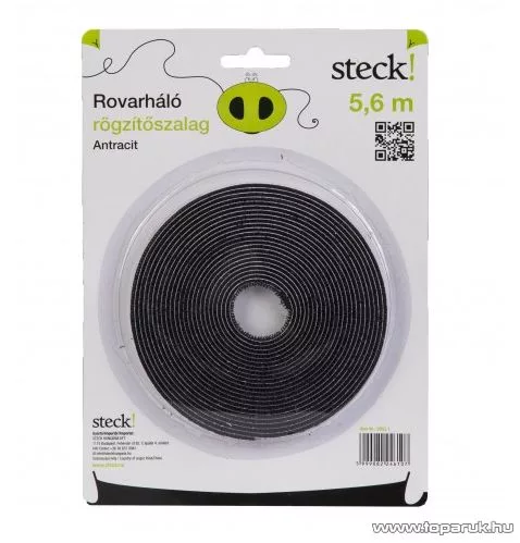 Steck SRSZ 1 Öntapadós rovarháló, szúnyogháló rögzítő szalag, atracit (45000012)