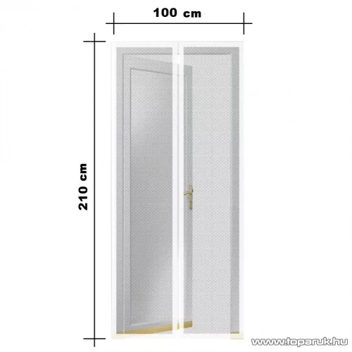 Steck SRM 100F Mosható szúnyogháló függöny ajtóra, mágnessel záródó, 100 x 210 cm (mágneses szúnyogháló), fehér színű