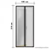 Steck SRM 100 Mosható szúnyogháló függöny ajtóra, mágnessel záródó, 100 x 210 cm (mágneses szúnyogháló), fekete színű