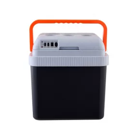   Steck STHL 100 CoolBox ECO Hálózati / autós elektromos hűtőtáska fűtés funkcióval, 24 literes, szürke / narancs