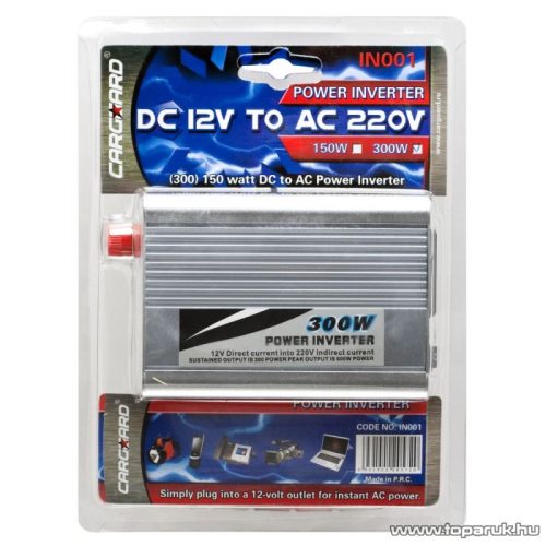Carguard IN001 Feszültség átalakító inverter DC 12V - AC 220V, 300W (55071) - készlethiány