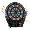 Crane BL 4x LED kijelzős elektromos darts tábla készlet, 3 x 4 dart szettel (hálózati adapter nélkül, póthegyekkel), kék-sárga színű
