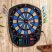 ASPIRA 4x LED kijelzős elektromos darts tábla készlet, 3 x 4 dart szettel (hálózati adapterrel és póthegyekkel), kék-sárga színű