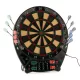 Crane YE 4x LED kijelzős elektromos darts tábla készlet, 3 x 4 dart szettel (hálózati adapter nélkül, póthegyekkel), sárga-fekete színű