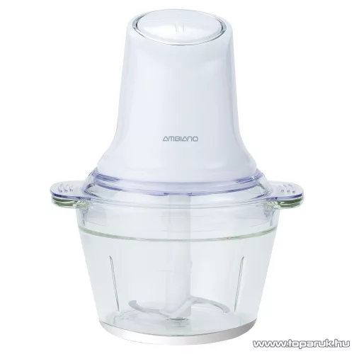 Ambiano 21477903/WH Elektromos üvegtálas konyhai aprító, 500 W, 500 ml, fehér