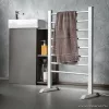Easy Home MD 18972 Álló és falra szerelhető fűtött, elektromos törölközőszárító radiátor, ezüst, 140 W