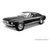 Bburago Ford Mustang GTA Fastback Premium Edition részletgazdag fém modell játék autó, fekete, 1:18 méretarányú