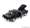 Bburago Ford Mustang GTA Fastback Premium Edition részletgazdag fém modell játék autó, fekete, 1:18 méretarányú