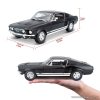 Bburago Ford Mustang GTA Fastback Premium Edition részletgazdag fém modell játék autó, fekete, 1:18 méretarányú