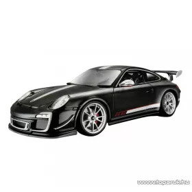   Bburago Porsche 911 GTS RS 4.0 Premium Edition részletgazdag fém modell játék autó, fekete, 1:18 méretarányú