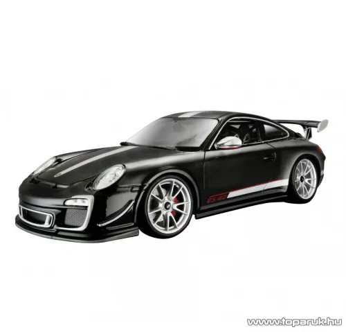 Bburago Porsche 911 GTS RS 4.0 Premium Edition részletgazdag fém modell játék autó, fekete, 1:18 méretarányú