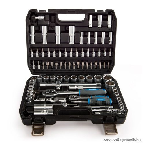 WORKZONE 819062 Mixed Socket Set dugókulcs és bit készlet, racsnis krovakészlet kofferben, 94 részes