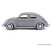 Bburago Volkswagen Beetle 1955 Premium Edition részletgazdag fém modell bogár játék autó, szürke, 1:18 méretarányú