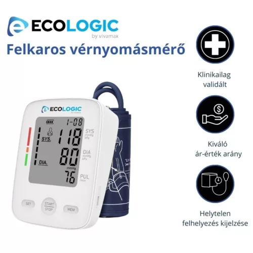 Ecologic felkaros vérnyomásmérő (GYEL01)