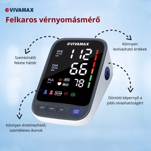 Vivamax V33 felkaros vérnyomásmérő (GYV33)
