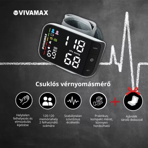 Vivamax V36 csuklós vérnyomásmérő (GYV36)