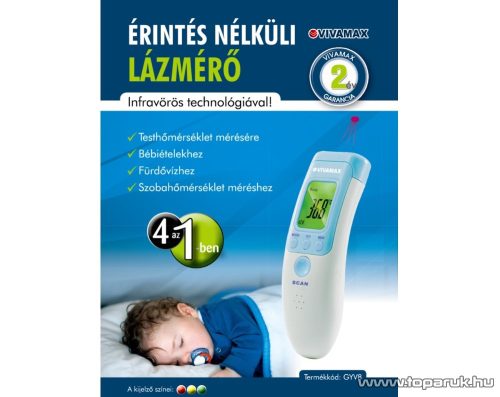 Vivamax GYV8 4 az 1-ben érintés mentes lázmérő infravörös technológiával