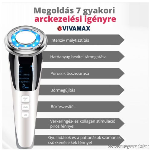 Vivamax GYVAK1 4 az 1-ben Hot & Cool arckezelő készülék EMS technológiával
