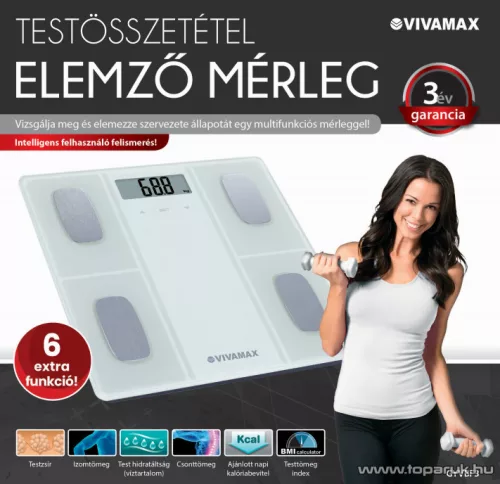 Vivamax GYVBF3 Testösszetétel elemző személy mérleg