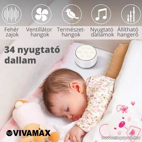 Vivamax GYVFZ1 Nature & Relax Compact hang- és dallamterápiás (fehér zaj) készülék