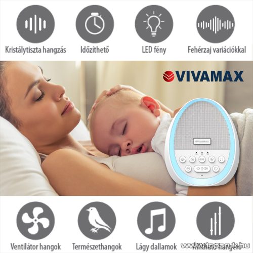 Vivamax GYVFZ2 Nature & Relax hang- és dallamterápiás (fehér zaj) készülék