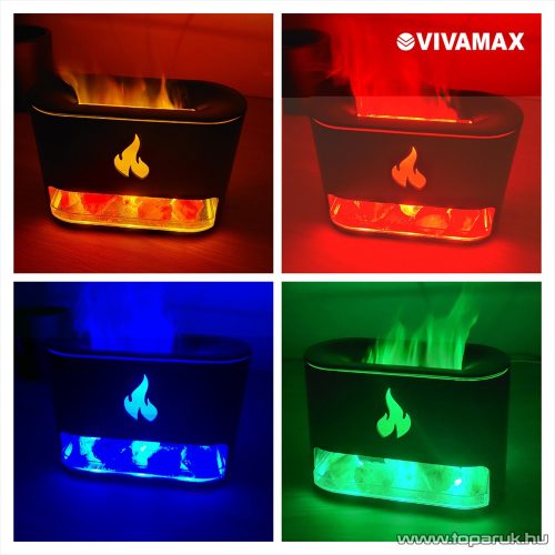 Vivamax GYVH55 Flame aromadiffúzor sókristályokkal, időzítővel és fényterápiával