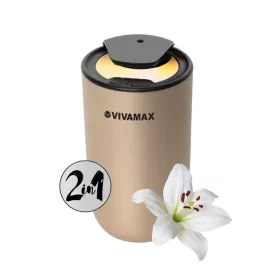   Vivamax GYVH65G ZenSation akkumulátoros illóolaj párologtató, waterless aromadiffúzor autós üzemmóddal, arany