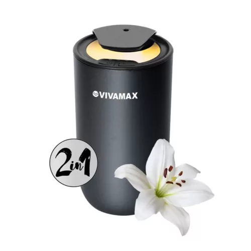 Vivamax GYVH65T ZenSation akkumulátoros illóolaj párologtató, waterless aromadiffúzor autós üzemmóddal, titánium