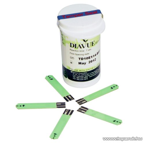 Vivamax GYVHDT Tesztcsík Diavue vércukormérőhöz, 50 db / doboz