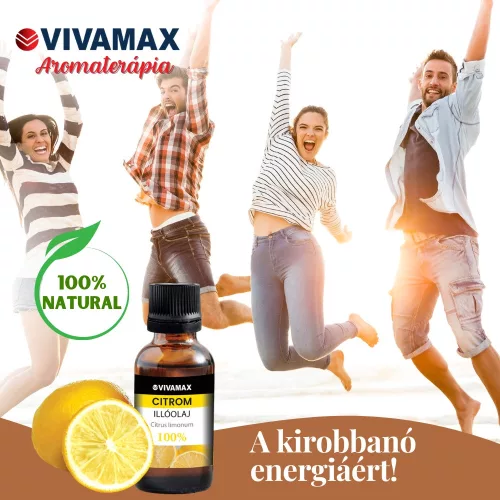 Vivamax Citrom 100%-os tisztaságú illóolaj, 10 ml