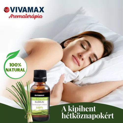 Vivamax Indiai citromfű 100%-os tisztaságú illóolaj, 10 ml