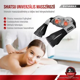   Vivamax GYVM42 Shiatsu univerzális masszírozó, nyakmasszírozó hőterápiával
