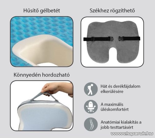 Vivamax GYVMF11 Memóriahabos anatómiai ülőpárna komfort gélbetéttel